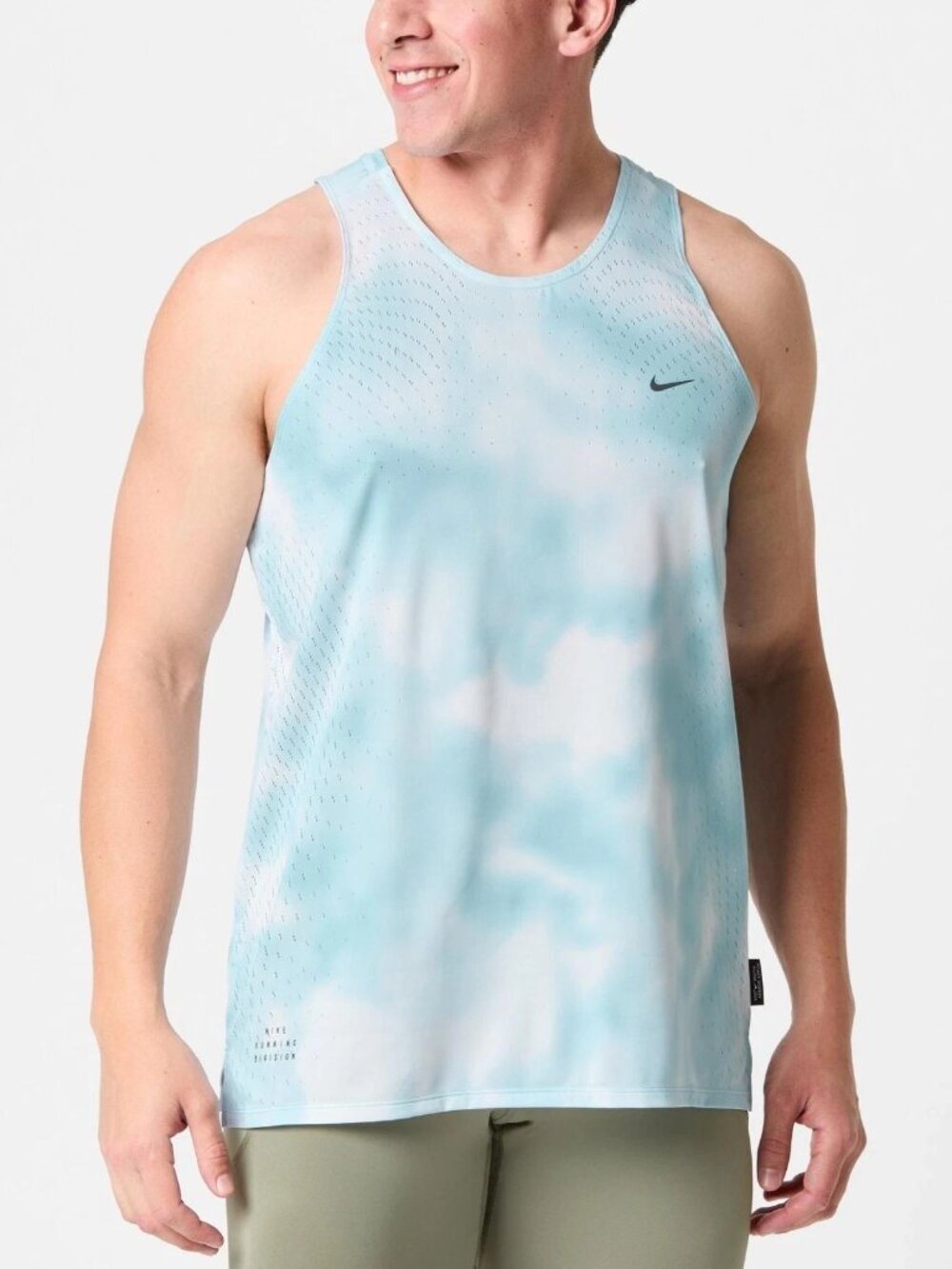 Men's Nike Running Division ADV Singlet Blue Jersey HJ4146-422 Size S